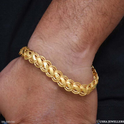 1 Gram Gold Plated Popular Design Kohli Bracelet for Men - Style D536